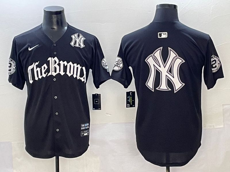 Men 2025 New York Yankees Blank Black Five generations Joint Name Nike MLB Jersey style 24->new york yankees->MLB Jersey